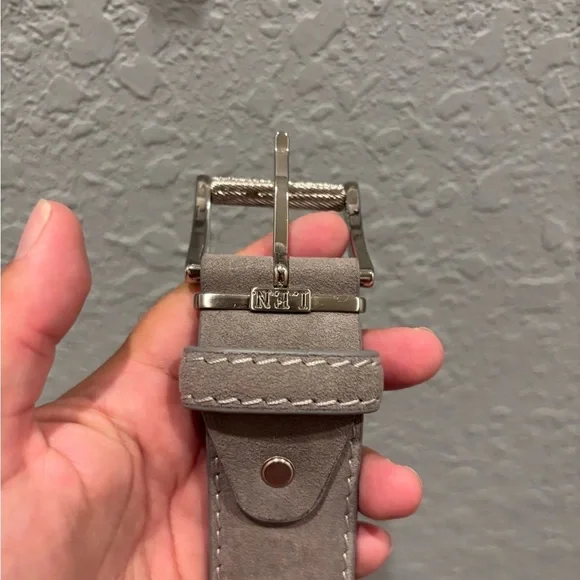 L.E.N suede belt